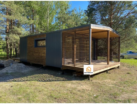  Модульный дом 8х4.6м Зима